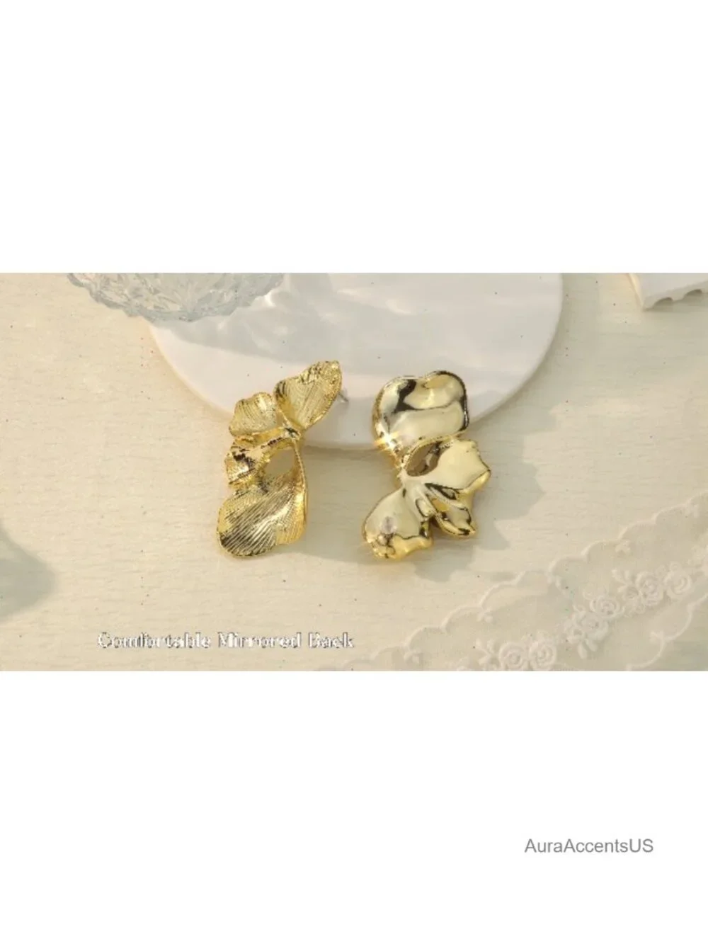 Oversized Floral Dangle Earrings for Women, Lightweight Statement Party Jewelry
